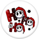 Painted metal 20mm snap buttons  Christmas  Snowman  Love  DIY jewelry