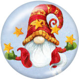 Painted metal 20mm snap buttons  Christmas  Santa Claus  Love  DIY jewelry