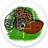 Painted metal 20mm snap buttons  Sports  rugby  Helmet  DIY jewelry