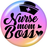 Painted metal 20mm snap buttons  MOM  Nurse  Girj  Boss  DIY jewelry