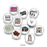 Painted metal 20mm snap buttons  words   MOM  Boss   DIY jewelry  glass  snaps  buttons