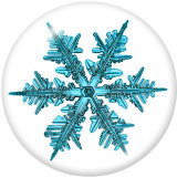 Painted metal 20mm snap buttons  Christmas  snowflake  DIY jewelry
