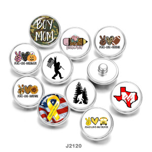 Painted metal 20mm snap buttons  BOY  MOM  Ribbon  USA  Flag  DIY jewelry