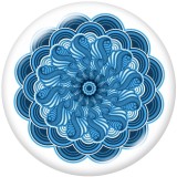 Painted metal 20mm snap buttons  Love  mandala  DIY jewelry