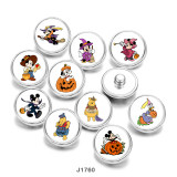 Painted metal 20mm snap buttons  Cartoon  Halloween  DIY jewelry