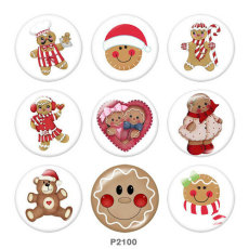 Painted metal 20mm snap buttons  Christmas   DIY jewelry  glass snaps buttons