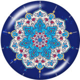 Painted metal 20mm snap buttons  mandala Flower yoga Faith  DIY jewelry