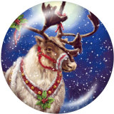 Painted metal 20mm snap buttons  Christmas  Snowman  Deer  DIY jewelry  glass snaps buttons