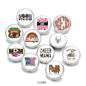 Painted metal 20mm snap buttons  pattern  MOM   DIY jewelry  glass  snaps  buttons
