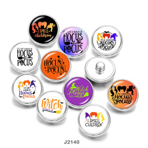 Painted metal 20mm snap buttons  Halloween   DIY jewelry