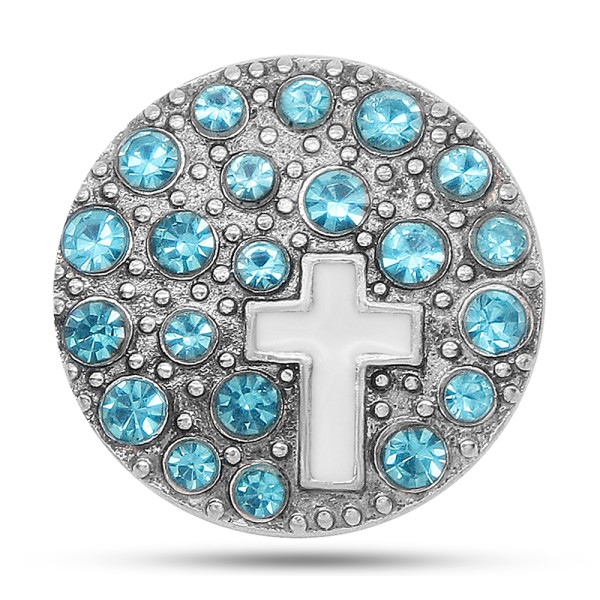20MM  Cross rhinestone design  Metal snap buttons