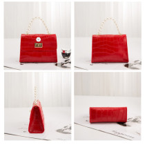 Crocodile pattern female bag mini bag fashion simple chain messenger bag fit 18mm snap button jewelry