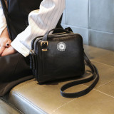 Retro female bag fashion small square bag lady shoulder bag messenger bag fit 18mm snap button jewelry