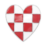 20MM  Checkerboard love design  enamel snap buttons