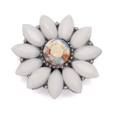 20MM  daisy rhinestone design  Metal snap buttons