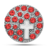 20MM  Cross rhinestone design  Metal snap buttons