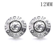 baseball 12MM  snap silver plated  interchangable snaps jewelry