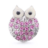 20MM  owl design Rhinestone  Metal snap buttons