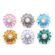 20MM sunflower rhinestone design  Metal snap buttons