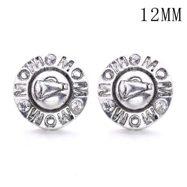 baseball 12MM  snap silver plated  interchangable snaps jewelry