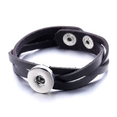 Leather Snap bracelets fit 20mm snaps chunks 1 button