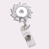 Metal Badge Reel ID holder, retractable badge holder Stretchable to 60CM Fit 18/20mm snaps snaps jewelry