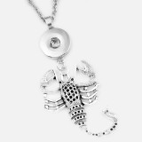 Water drop scorpion elephant   Necklace 80CM chain silver  fit 20MM chunks snaps jewelry  necklace for women