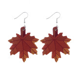 Thanksgiving leather earrings pumpkin maple turkey
