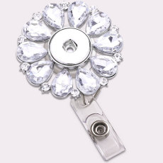 Metal Badge Reel ID holder, retractable badge holder Stretchable to 60CM Fit 18/20mm snaps snaps jewelry