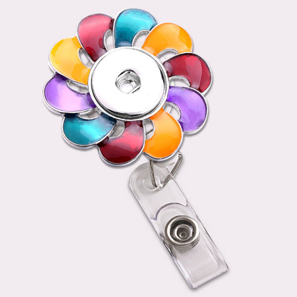 Metal Badge Reel ID holder, retractable badge holder Stretchable to 60CM Fit 18/20mm snaps snaps jewelry