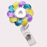 Metal Badge Reel ID holder, retractable badge holder Stretchable to 60CM Fit 18/20mm snaps snaps jewelry