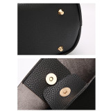 Fashion women's large bag lychee pattern single shoulder bag fit 18mm snap button jewelry