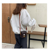 Retro popular small bag solid color literary shoulder bag fit 18mm snap button jewelry