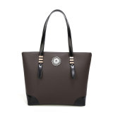 Fashion new ladies bag simple stitching big bag portable shoulder bag fit 18mm snap button jewelry