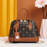 Trendy brand chain stitching small shoulder bag fit 18mm snap button jewelry