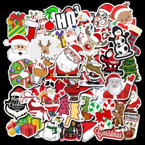 50 Christmas graffiti stickers suitcase motorcycle trolley suitcase laptop waterproof stickers