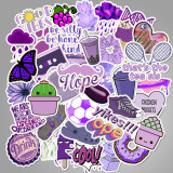 50 outdoor camping pink purple style graffiti stickers suitcase motorcycle trolley suitcase laptop waterproof stickers