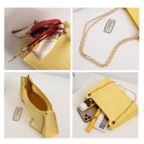 Square bag fresh and sweet stone pattern solid color silk scarf all-match shoulder bag fit 18mm snap button jewelry