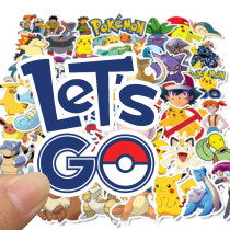 50pcs Cartoon pets  Pokemon graffiti stickers decorative suitcase notebook waterproof detachable stickers