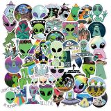 50 Alien Stickers Stickers Decorative Luggage Notebook Waterproof Removable Stickers