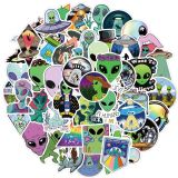 50 Alien Stickers Stickers Decorative Luggage Notebook Waterproof Removable Stickers