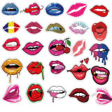 50 sexy lips stickers personality motorcycle trolley case stickers cartoon waterproof stickers