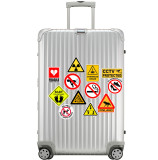50 warning sign stickers personalized motorcycle trolley case stickers cartoon waterproof stickers