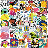 50 pieces of ball sports collection stickers decorative suitcase notebook waterproof detachable stickers