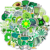 50pcs Girl green environmental icon  graffiti stickers decorative suitcase notebook waterproof detachable stickers