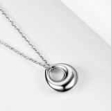 Water Drop Hollow Pendant Necklace 18K Vacuum Electroplating Gold Stainless Steel Necklace Jewelry