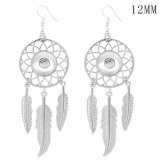 Dream Catcher Earring Material Copper Zinc Alloy Earrings charms fit 12MM snap button jewelry
