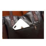 Large-capacity soft leather fashion one-shoulder messenger tote bag cross-border handbag fit 18mm snap button jewelry