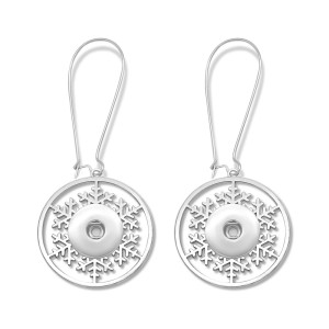 Christmas snowflake tree of life daisy Earring Material Copper Zinc Alloy Earrings charms fit  18 20MM snap button jewelry