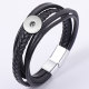 Hand-woven multilayer men's bracelet jewelry jewelry alloy magnetic buckle bracelet cowhide fit 20mm snaps chunks Jewelry